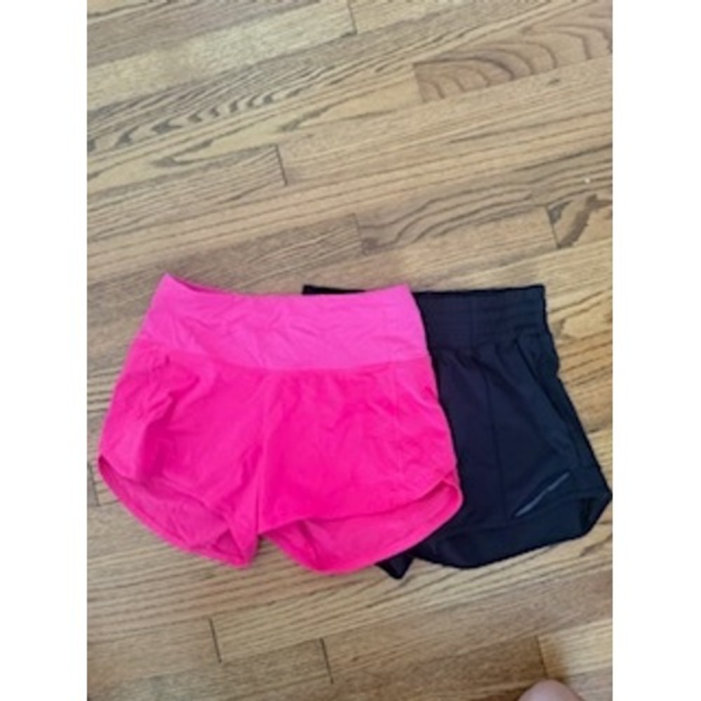 Lululemon Speed Up Running Shorts Women Size 4 Pink Excellent Free Add On Black